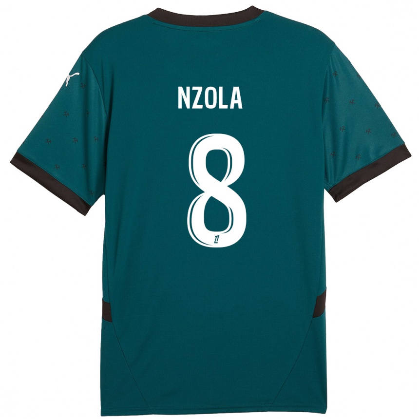 Enfant Football Maillot M'bala Nzola #8 Vert Foncé Tenues Extérieur 2024/25 Canada