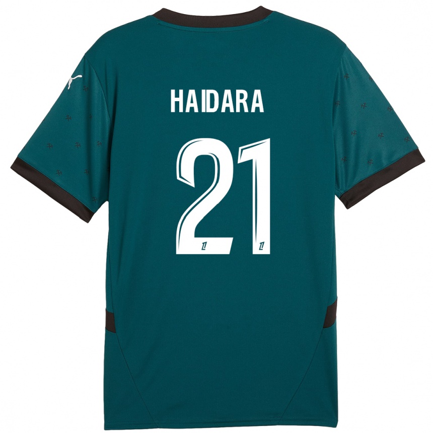 Enfant Football Maillot Massadio Haidara #21 Vert Foncé Tenues Extérieur 2024/25 Canada