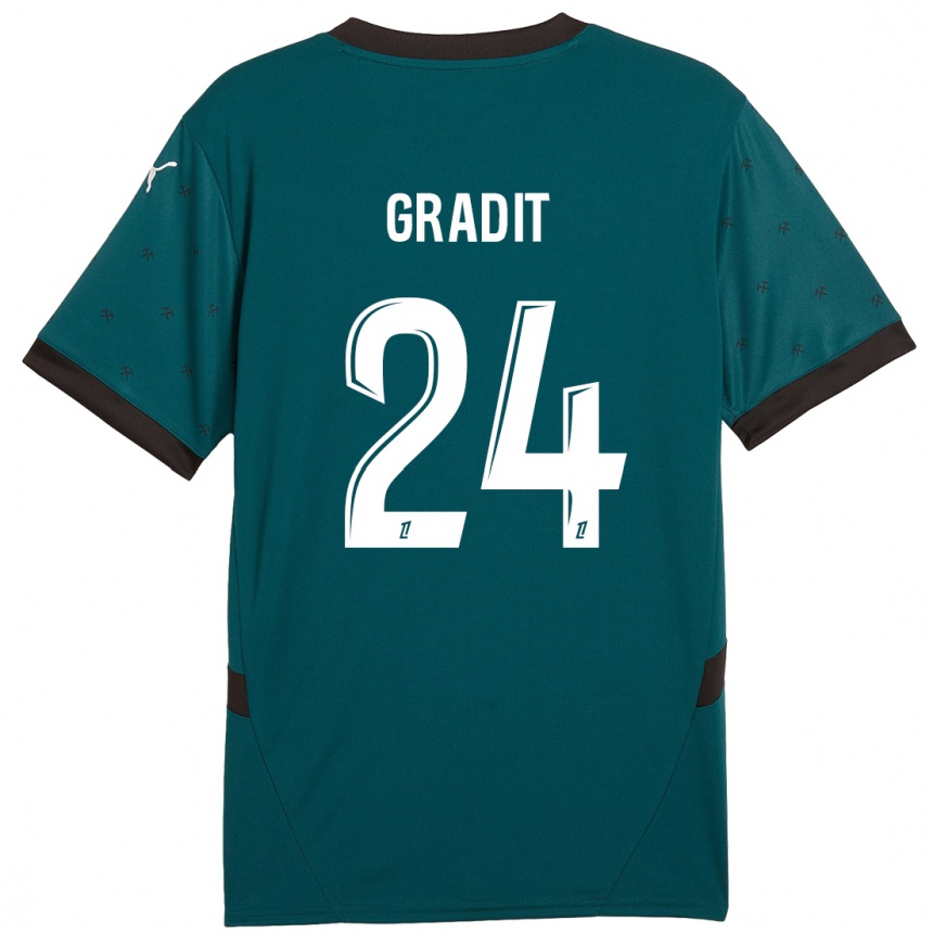 Enfant Football Maillot Jonathan Gradit #24 Vert Foncé Tenues Extérieur 2024/25 Canada