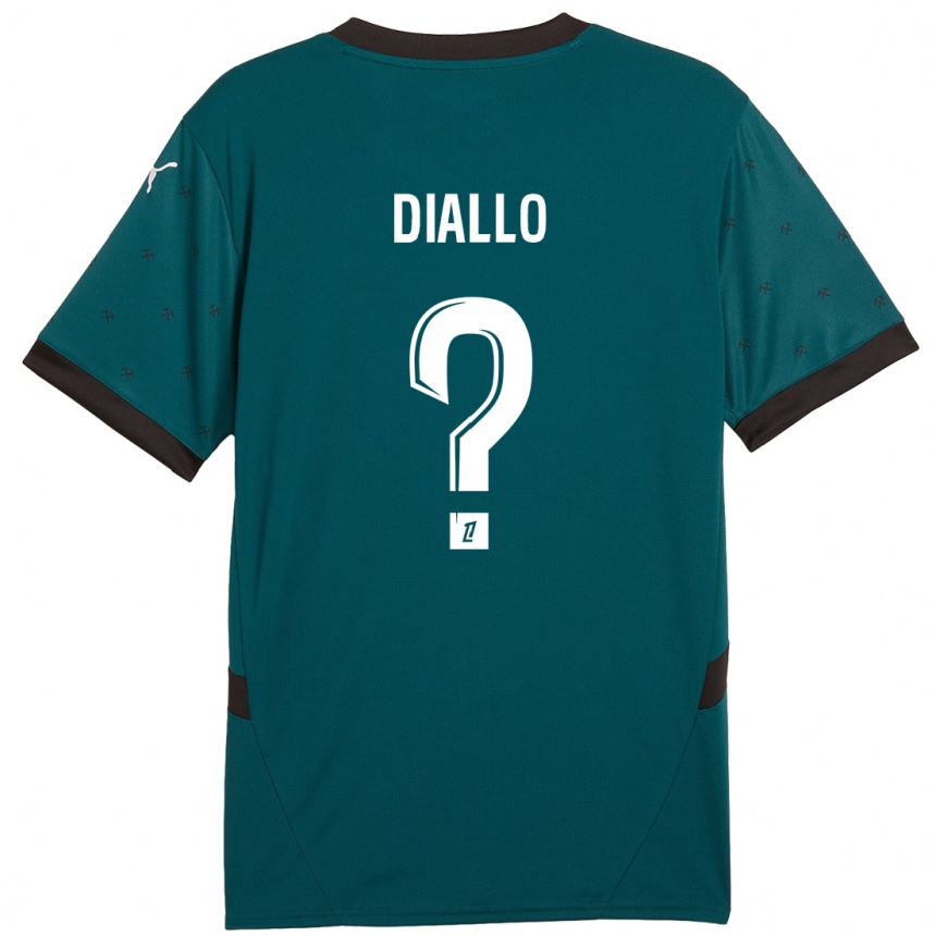 Kids Football Alpha Diallo #0 Dark Green Away Jersey 2024/25 T-Shirt Canada