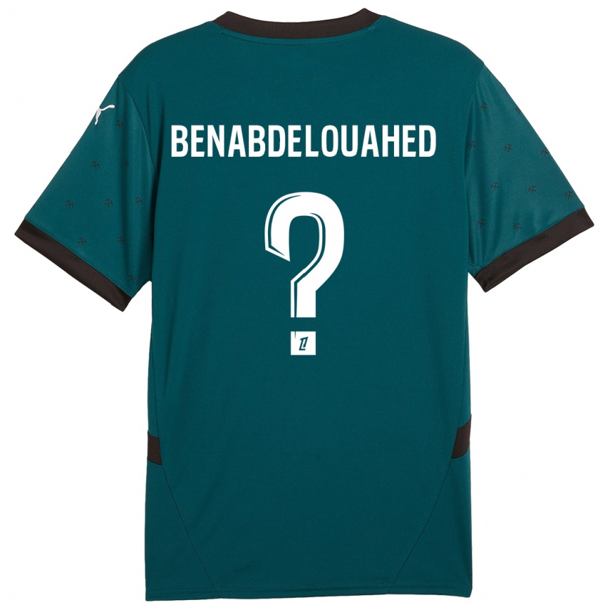 Enfant Football Maillot Kaïs Benabdelouahed #0 Vert Foncé Tenues Extérieur 2024/25 Canada