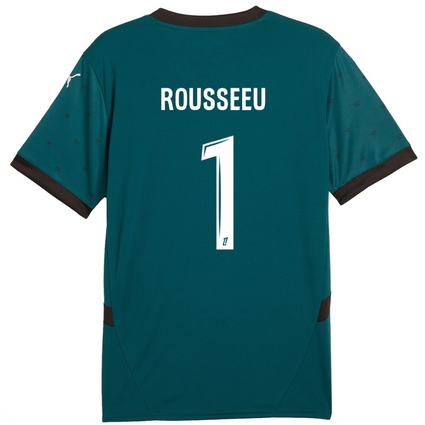 Enfant Football Maillot Justine Rousseeu #1 Vert Foncé Tenues Extérieur 2024/25 Canada