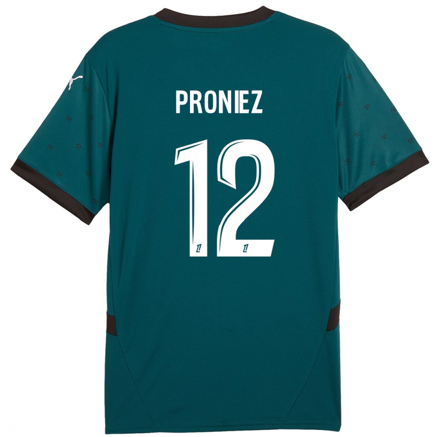 Enfant Football Maillot Fany Proniez #12 Vert Foncé Tenues Extérieur 2024/25 Canada