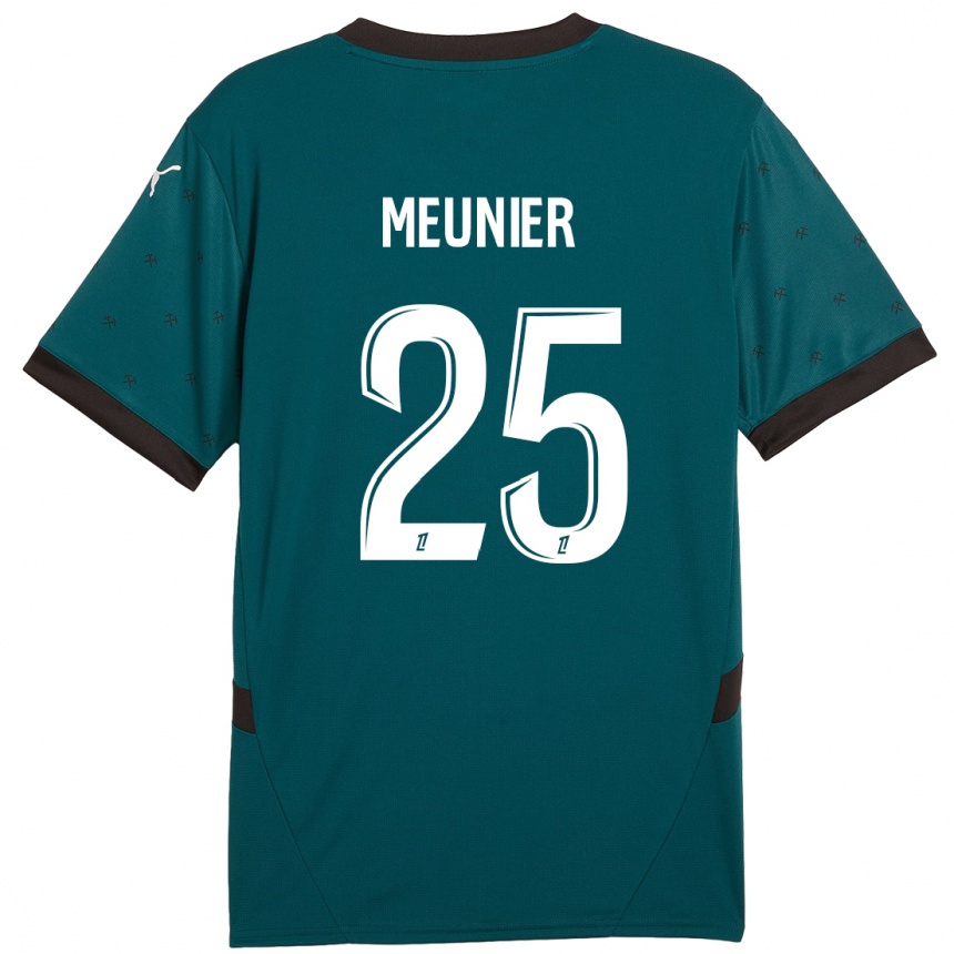 Enfant Football Maillot Emma Meunier #25 Vert Foncé Tenues Extérieur 2024/25 Canada