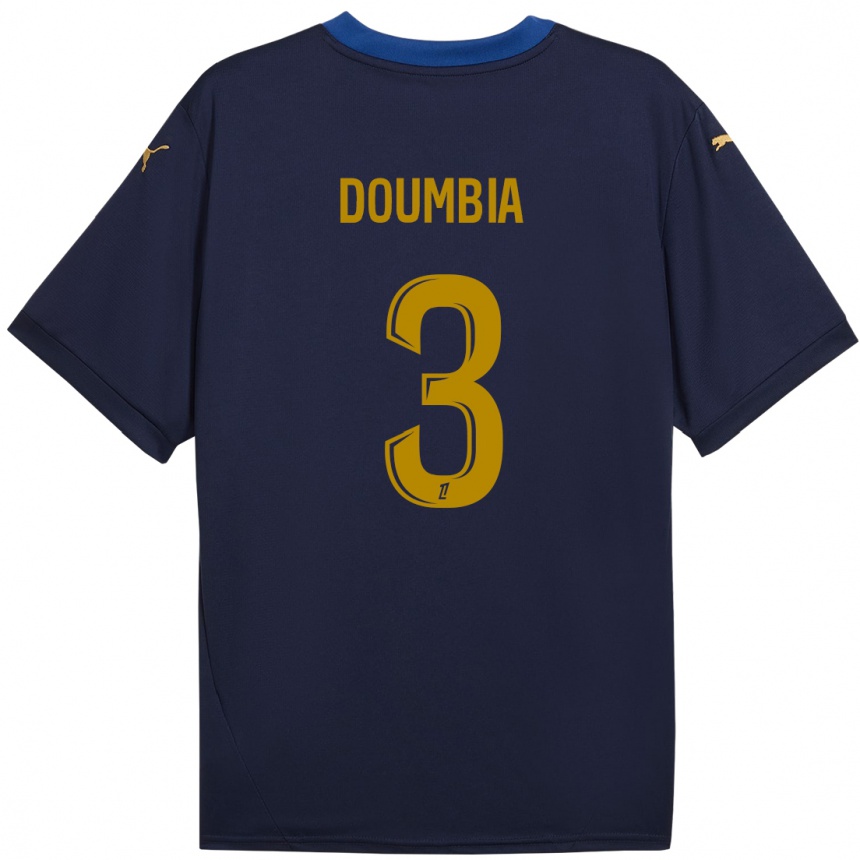 Enfant Football Maillot Kamory Doumbia #3 Bleu Marine Doré Tenues Extérieur 2024/25 Canada