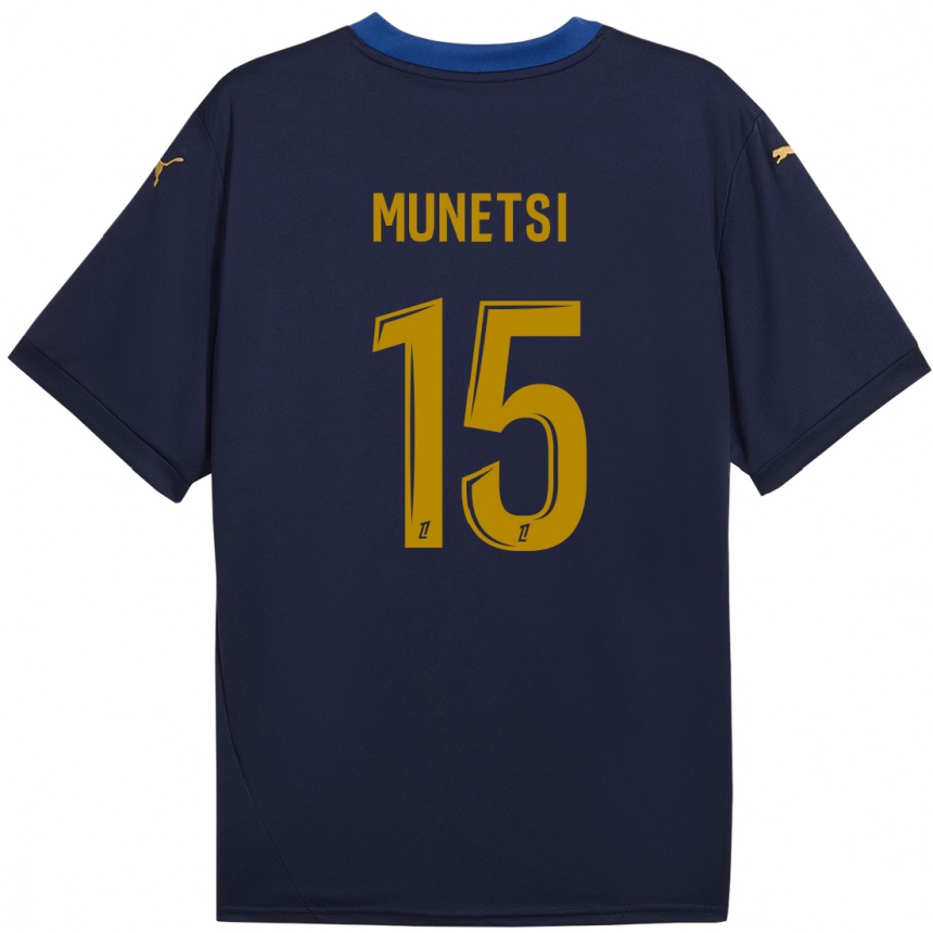 Enfant Football Maillot Marshall Munetsi #15 Bleu Marine Doré Tenues Extérieur 2024/25 Canada