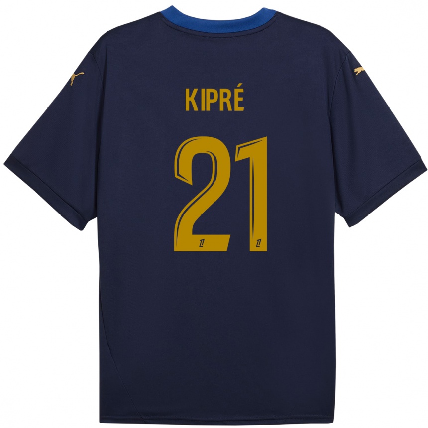 Kids Football Cédric Kipré #21 Navy Gold Away Jersey 2024/25 T-Shirt Canada