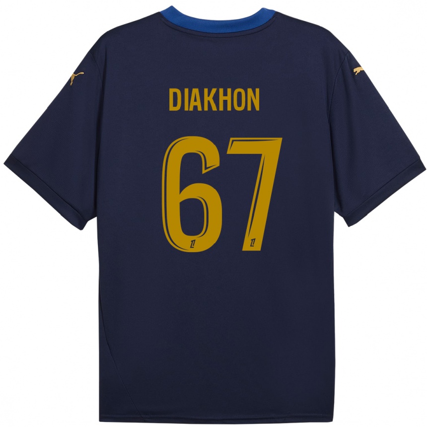 Kids Football Mamadou Diakhon #67 Navy Gold Away Jersey 2024/25 T-Shirt Canada