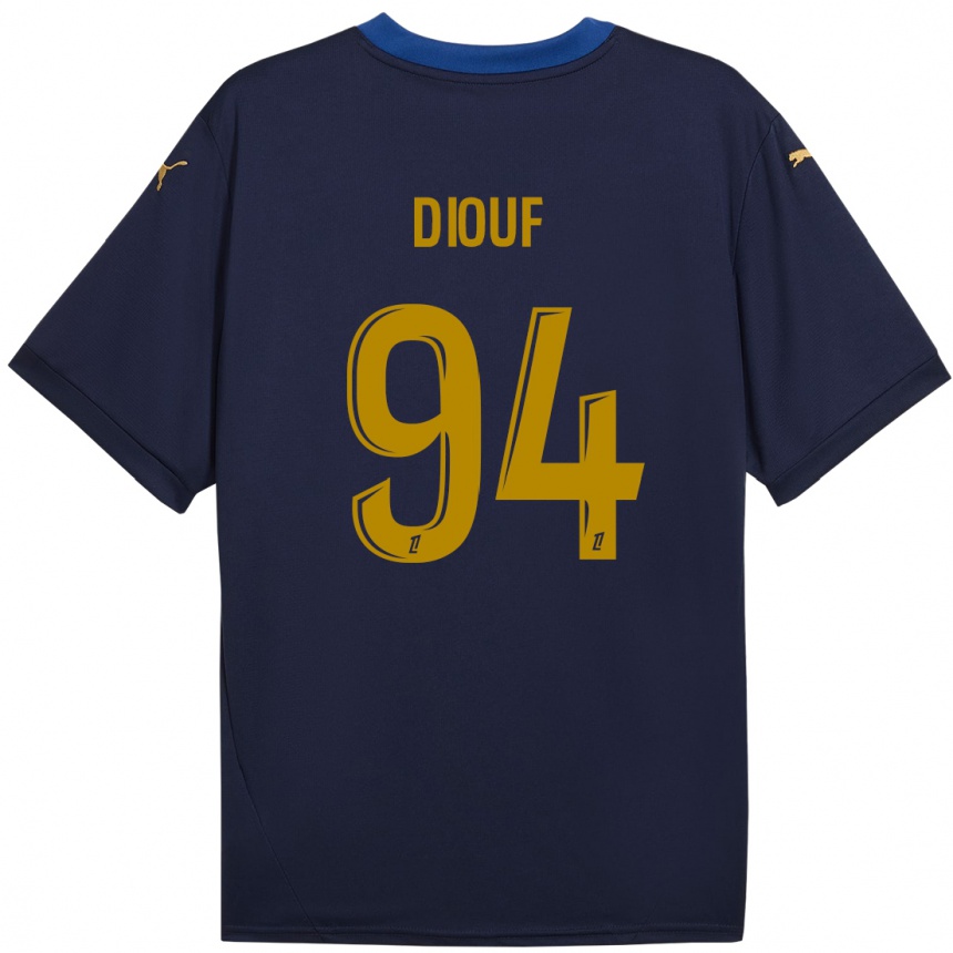 Kids Football Yehvann Diouf #94 Navy Gold Away Jersey 2024/25 T-Shirt Canada