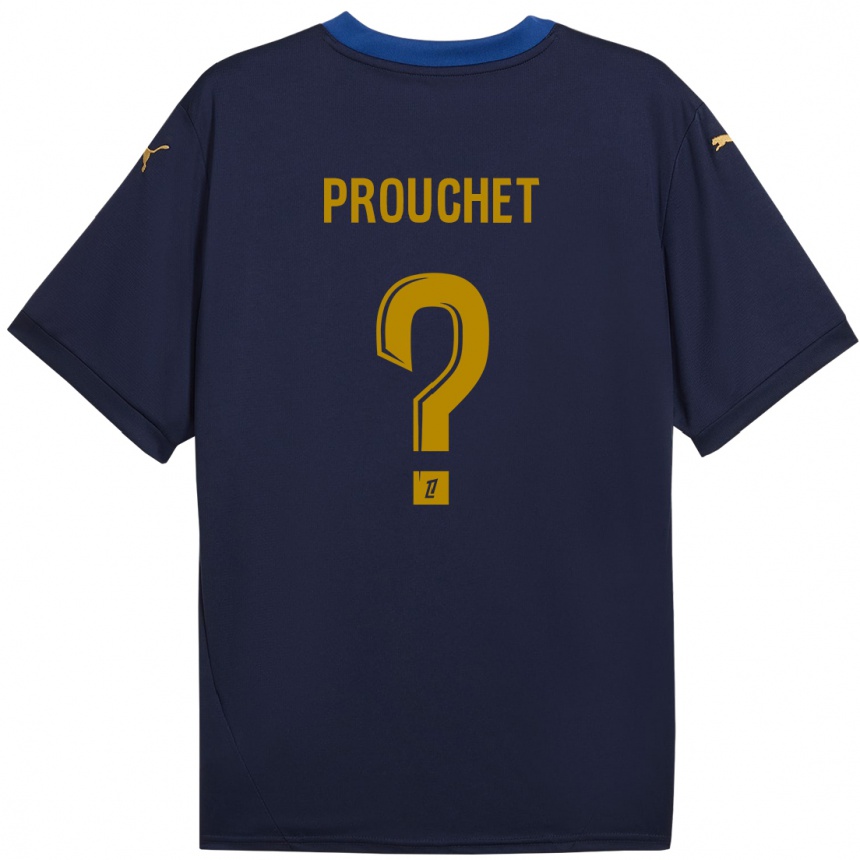 Kids Football Killian Prouchet #0 Navy Gold Away Jersey 2024/25 T-Shirt Canada