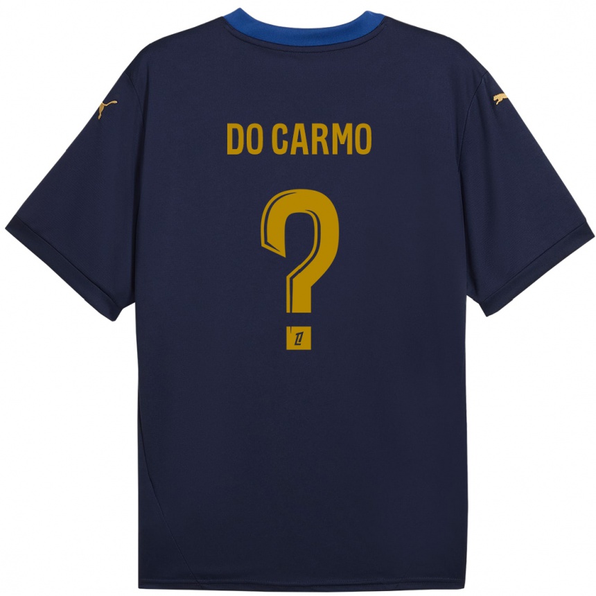 Enfant Football Maillot Sophian Do Carmo #0 Bleu Marine Doré Tenues Extérieur 2024/25 Canada