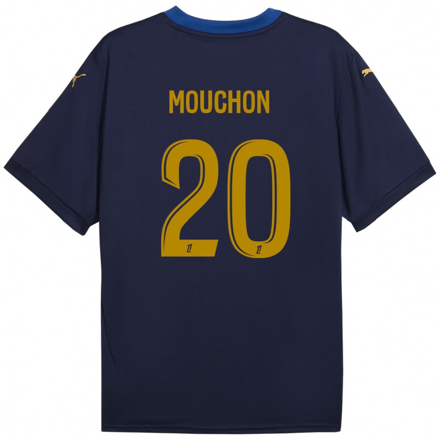 Kids Football Noemie Mouchon #20 Navy Gold Away Jersey 2024/25 T-Shirt Canada