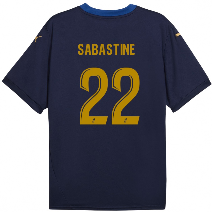 Kids Football Flourish Chioma Sabastine #22 Navy Gold Away Jersey 2024/25 T-Shirt Canada