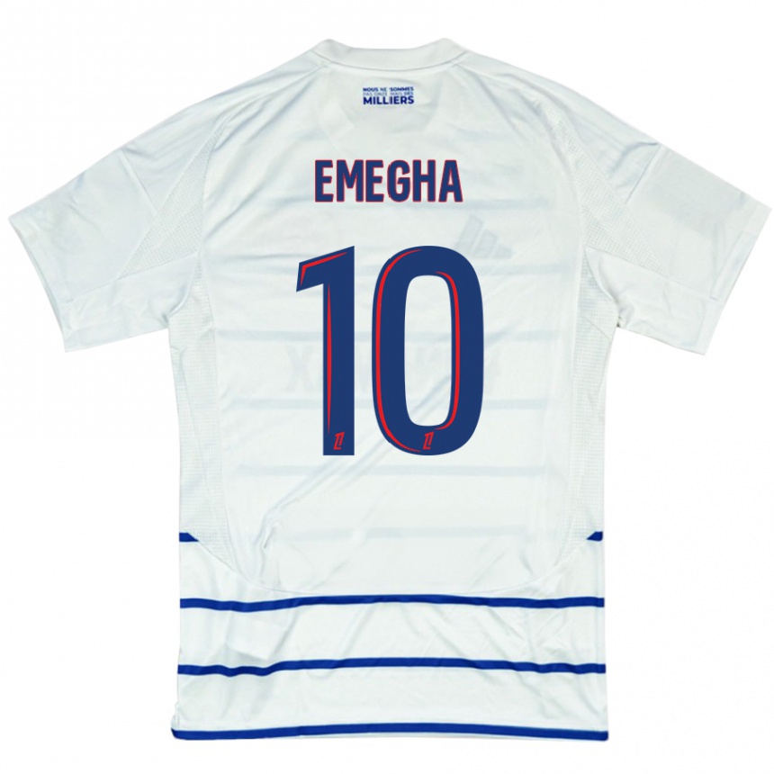 Enfant Football Maillot Emanuel Emegha #10 Blanc Bleu Tenues Extérieur 2024/25 Canada