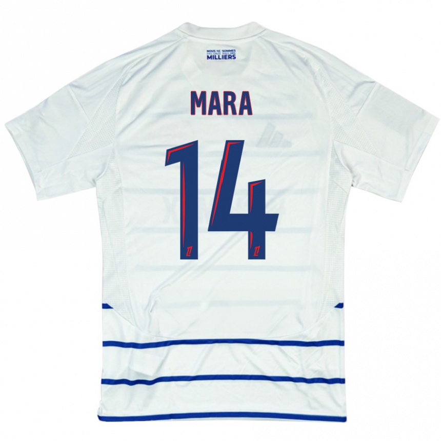 Enfant Football Maillot Sékou Mara #14 Blanc Bleu Tenues Extérieur 2024/25 Canada