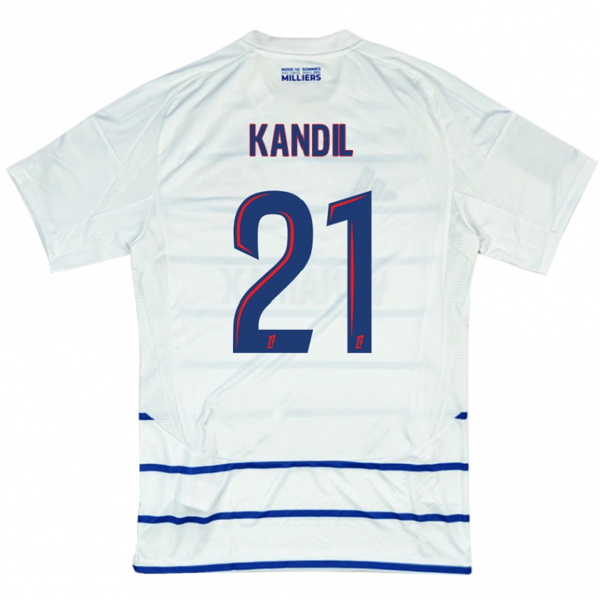 Kids Football Nordine Kandil #21 White Blue Away Jersey 2024/25 T-Shirt Canada