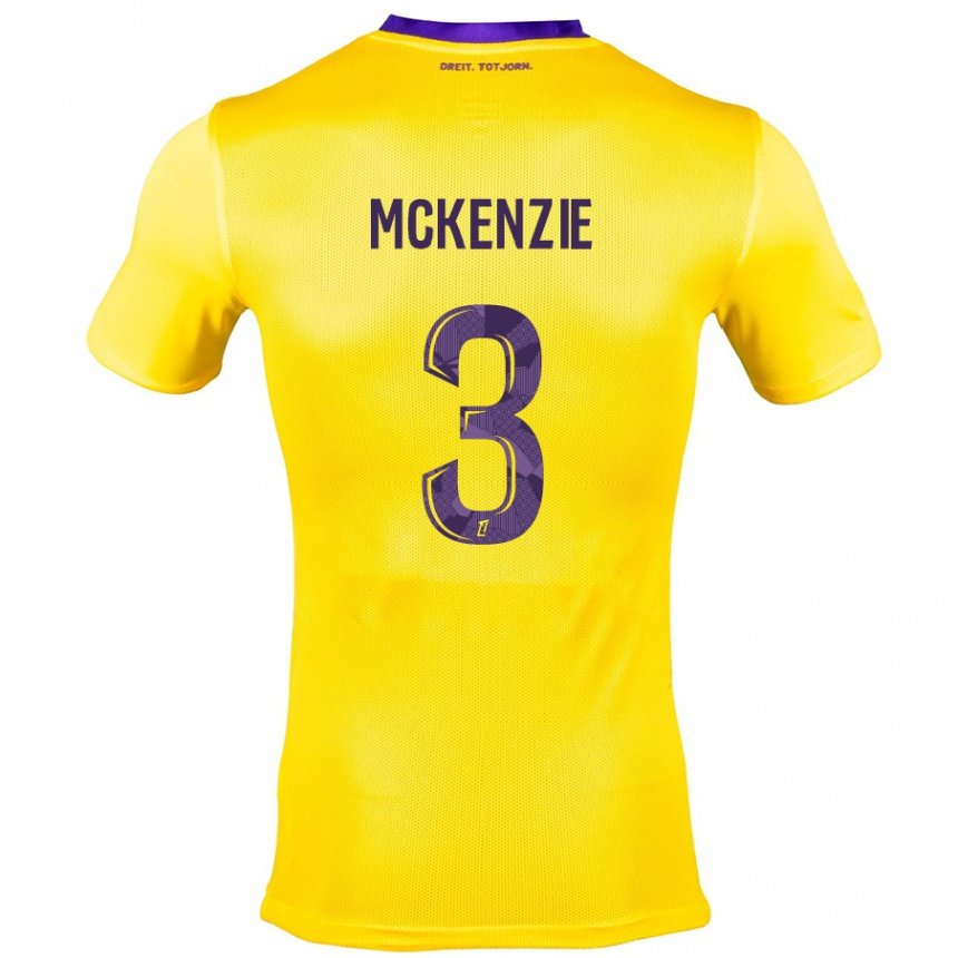 Enfant Football Maillot Mark Mckenzie #3 Jaune Violet Tenues Extérieur 2024/25 Canada