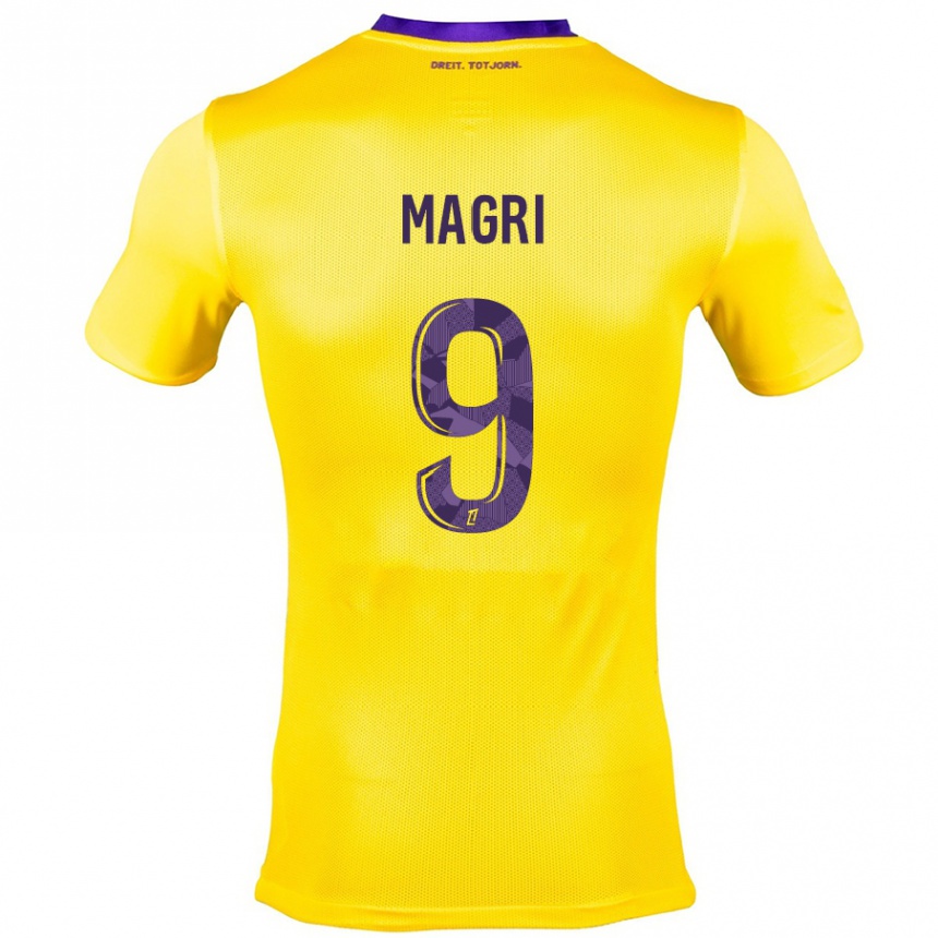 Enfant Football Maillot Frank Magri #9 Jaune Violet Tenues Extérieur 2024/25 Canada