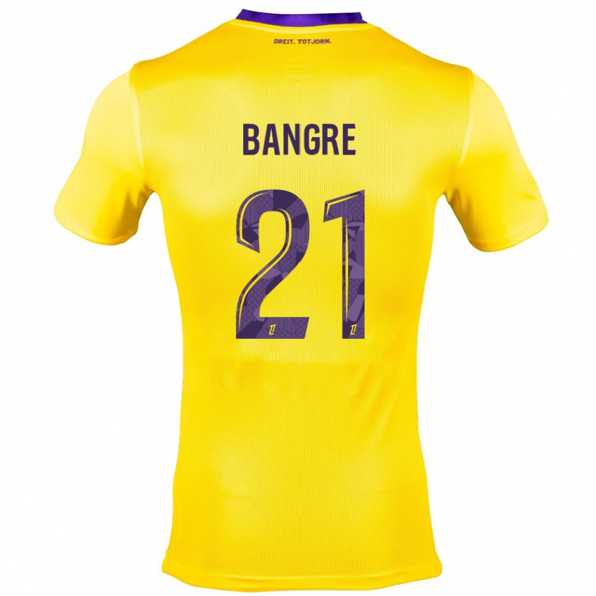 Enfant Football Maillot Mamady Bangré #21 Jaune Violet Tenues Extérieur 2024/25 Canada