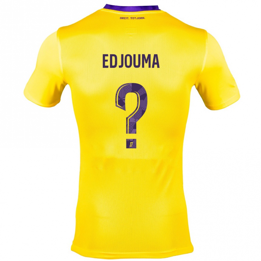 Kids Football Noah Edjouma #0 Yellow Purple Away Jersey 2024/25 T-Shirt Canada