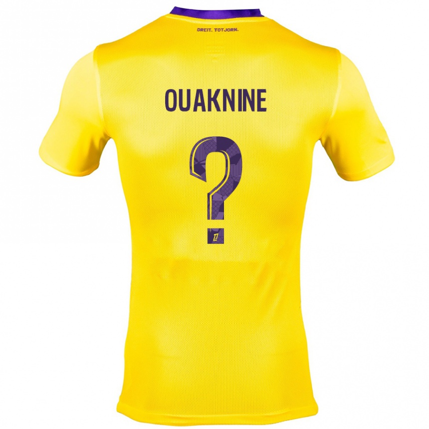 Kids Football Jules Ouaknine #0 Yellow Purple Away Jersey 2024/25 T-Shirt Canada