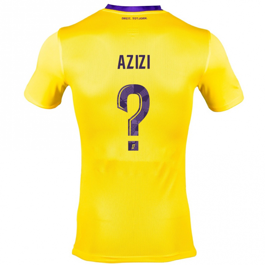 Enfant Football Maillot Ilyas Azizi #0 Jaune Violet Tenues Extérieur 2024/25 Canada