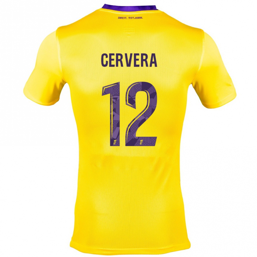 Kids Football Laurianne Cervera #12 Yellow Purple Away Jersey 2024/25 T-Shirt Canada