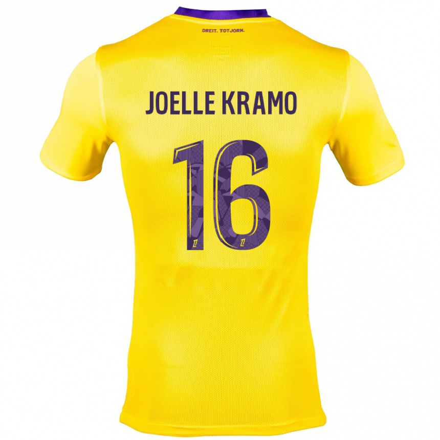 Kids Football Marie Joelle Kramo #16 Yellow Purple Away Jersey 2024/25 T-Shirt Canada