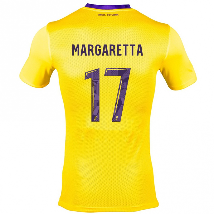 Kids Football Jessica Margaretta #17 Yellow Purple Away Jersey 2024/25 T-Shirt Canada