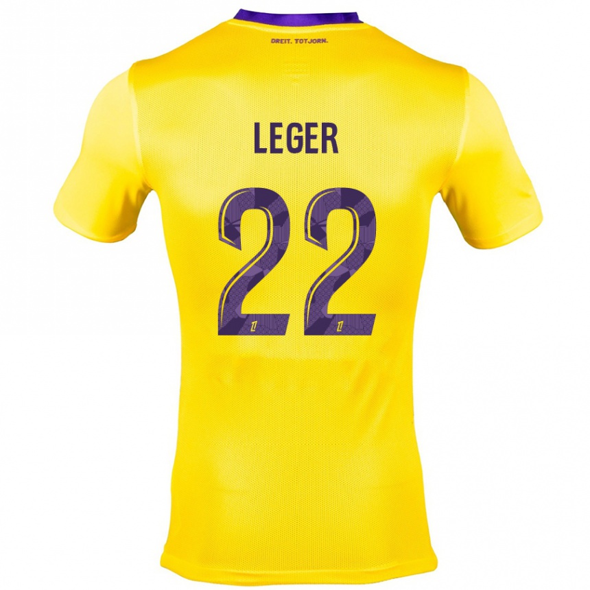 Kids Football Christelle Léger #22 Yellow Purple Away Jersey 2024/25 T-Shirt Canada