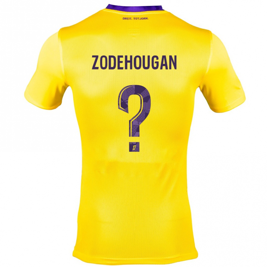 Enfant Football Maillot Yanis Zodehougan #0 Jaune Violet Tenues Extérieur 2024/25 Canada