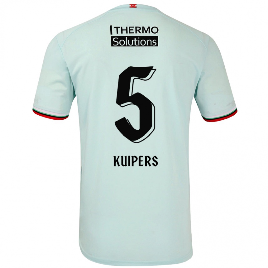 Kids Football Bas Kuipers #5 Light Green Away Jersey 2024/25 T-Shirt Canada