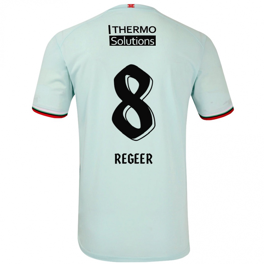 Kids Football Youri Regeer #8 Light Green Away Jersey 2024/25 T-Shirt Canada