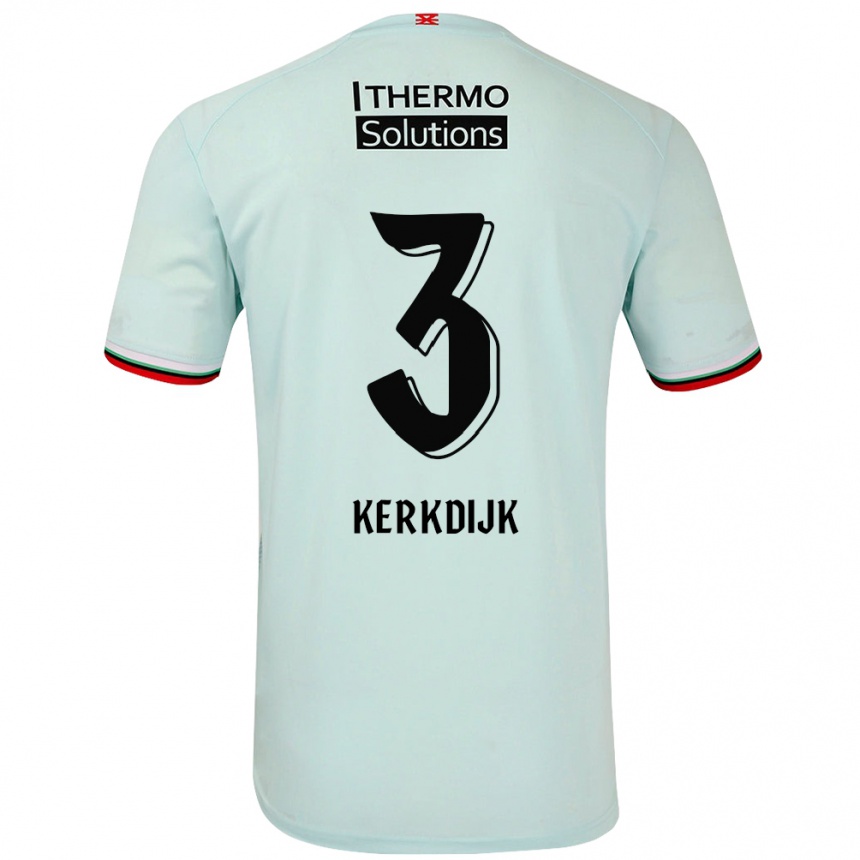 Kids Football Danique Kerkdijk #3 Light Green Away Jersey 2024/25 T-Shirt Canada