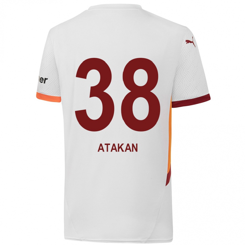 Kids Football Atakan Ordu #38 White Yellow Red Away Jersey 2024/25 T-Shirt Canada