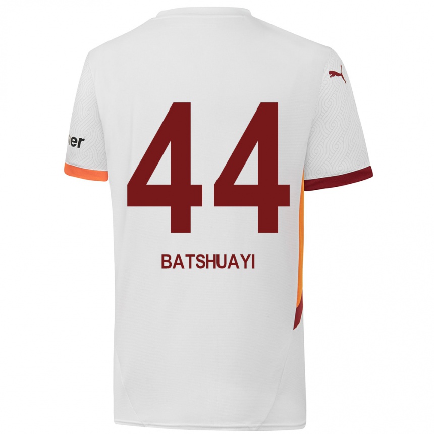 Enfant Football Maillot Michy Batshuayi #44 Blanc Jaune Rouge Tenues Extérieur 2024/25 Canada