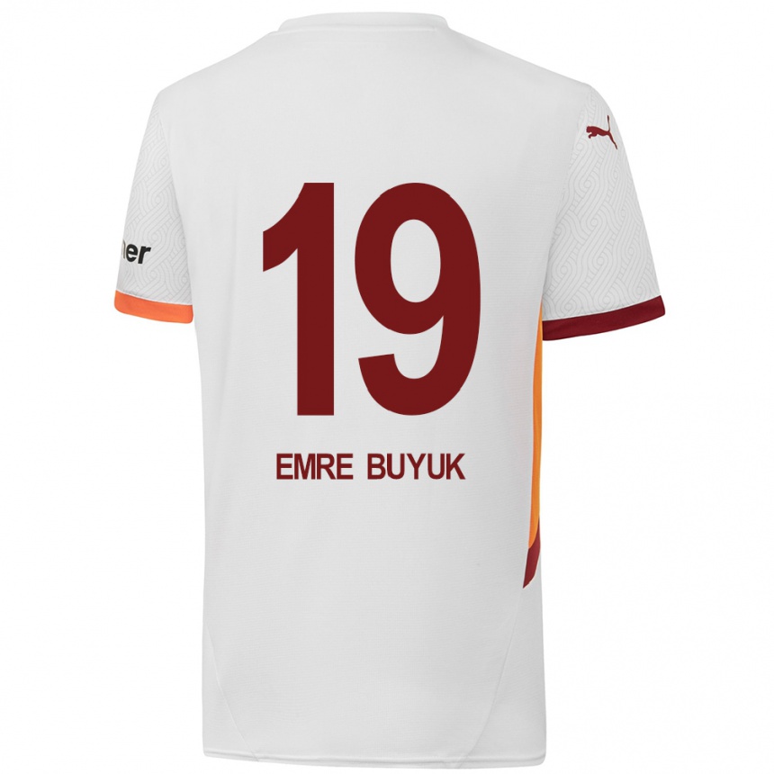 Enfant Football Maillot Enes Emre Büyük #19 Blanc Jaune Rouge Tenues Extérieur 2024/25 Canada