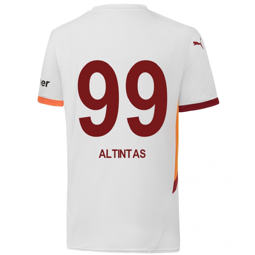 Kids Football Benan Altıntaş #99 White Yellow Red Away Jersey 2024/25 T-Shirt Canada