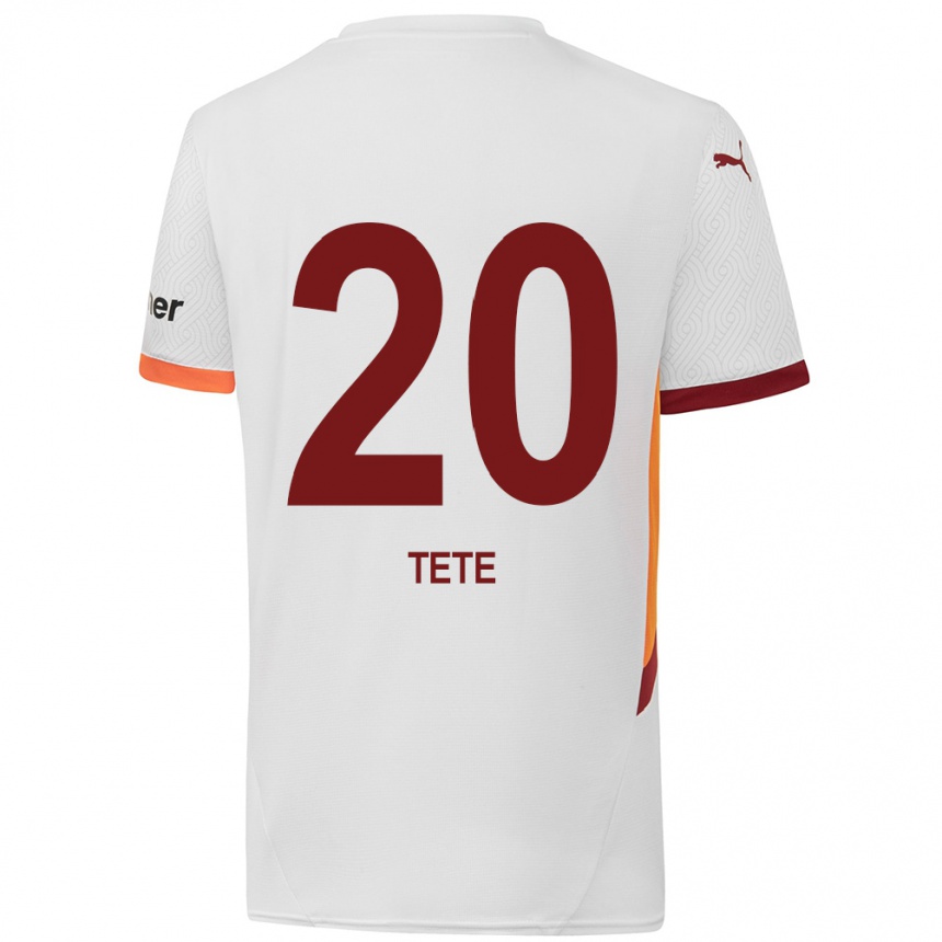 Enfant Football Maillot Tete #20 Blanc Jaune Rouge Tenues Extérieur 2024/25 Canada