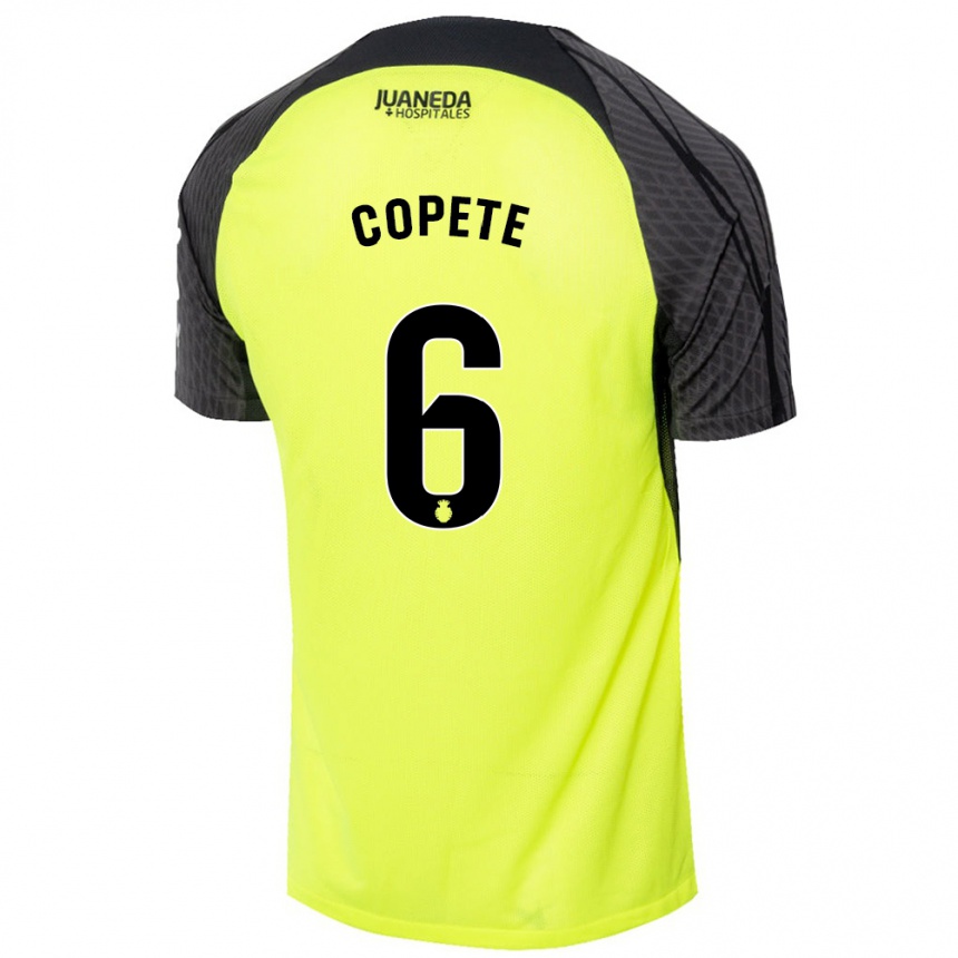 Kids Football José Copete #6 Fluorescent Green Black Away Jersey 2024/25 T-Shirt Canada