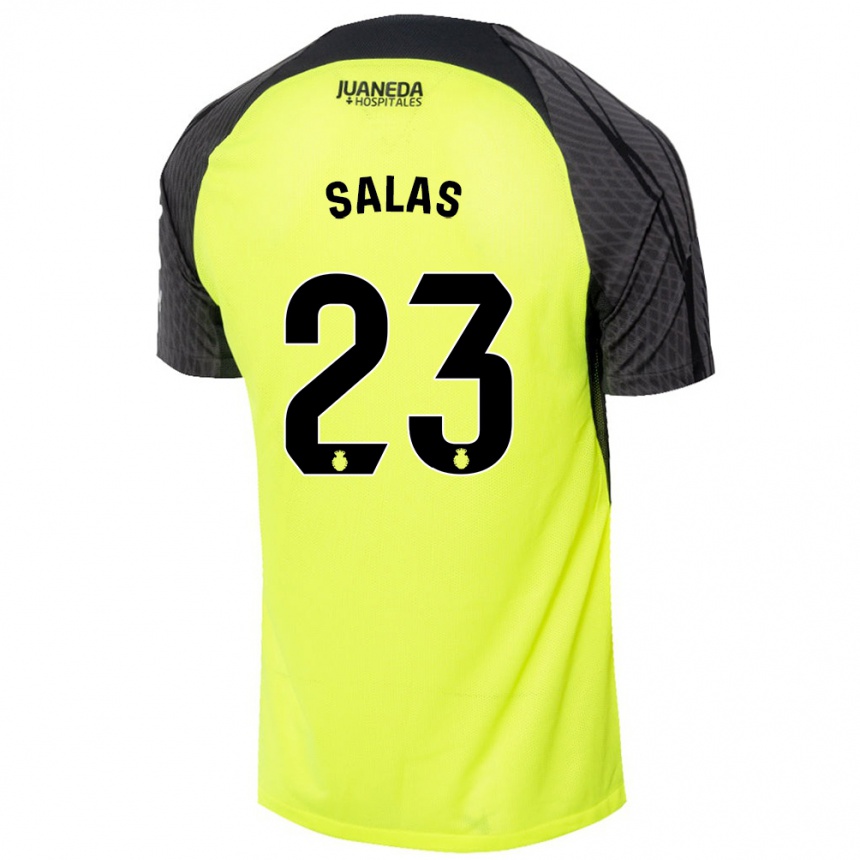 Kids Football Jan Salas #23 Fluorescent Green Black Away Jersey 2024/25 T-Shirt Canada