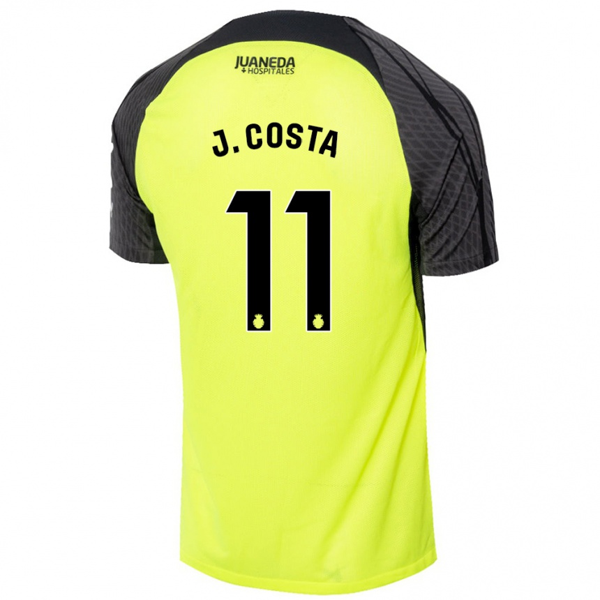 Kids Football Jaume Costa #11 Fluorescent Green Black Away Jersey 2024/25 T-Shirt Canada