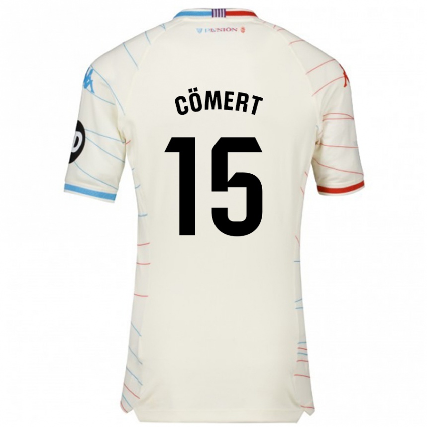 Kids Football Eray Cömert #15 White Red Blue Away Jersey 2024/25 T-Shirt Canada