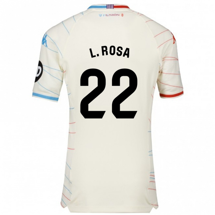 Enfant Football Maillot Lucas Rosa #22 Blanc Rouge Bleu Tenues Extérieur 2024/25 Canada