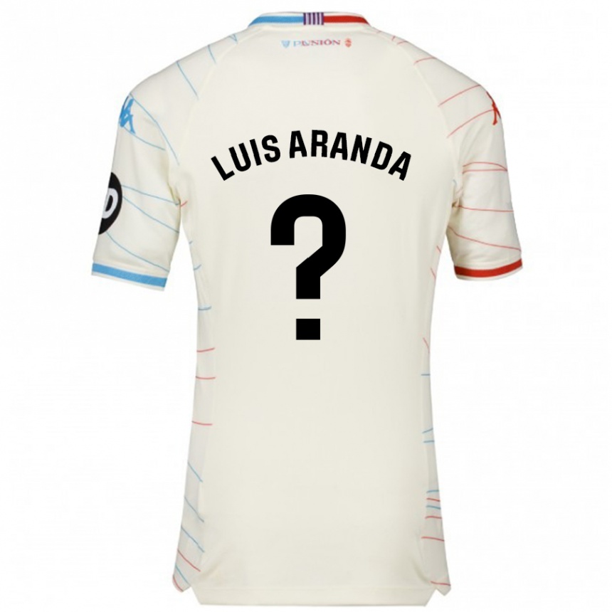 Kids Football José Luis Aranda #0 White Red Blue Away Jersey 2024/25 T-Shirt Canada