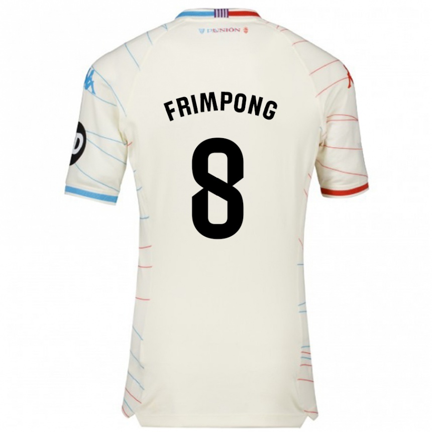 Enfant Football Maillot Eugene Frimpong #8 Blanc Rouge Bleu Tenues Extérieur 2024/25 Canada