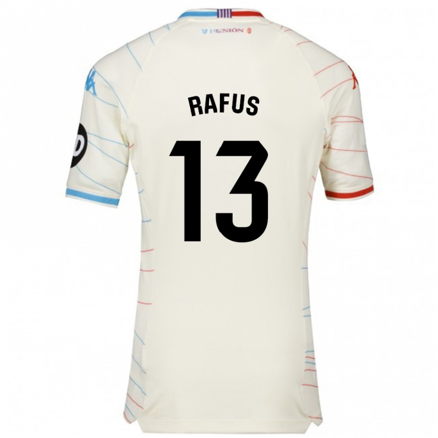 Enfant Football Maillot Arnau Rafus #13 Blanc Rouge Bleu Tenues Extérieur 2024/25 Canada