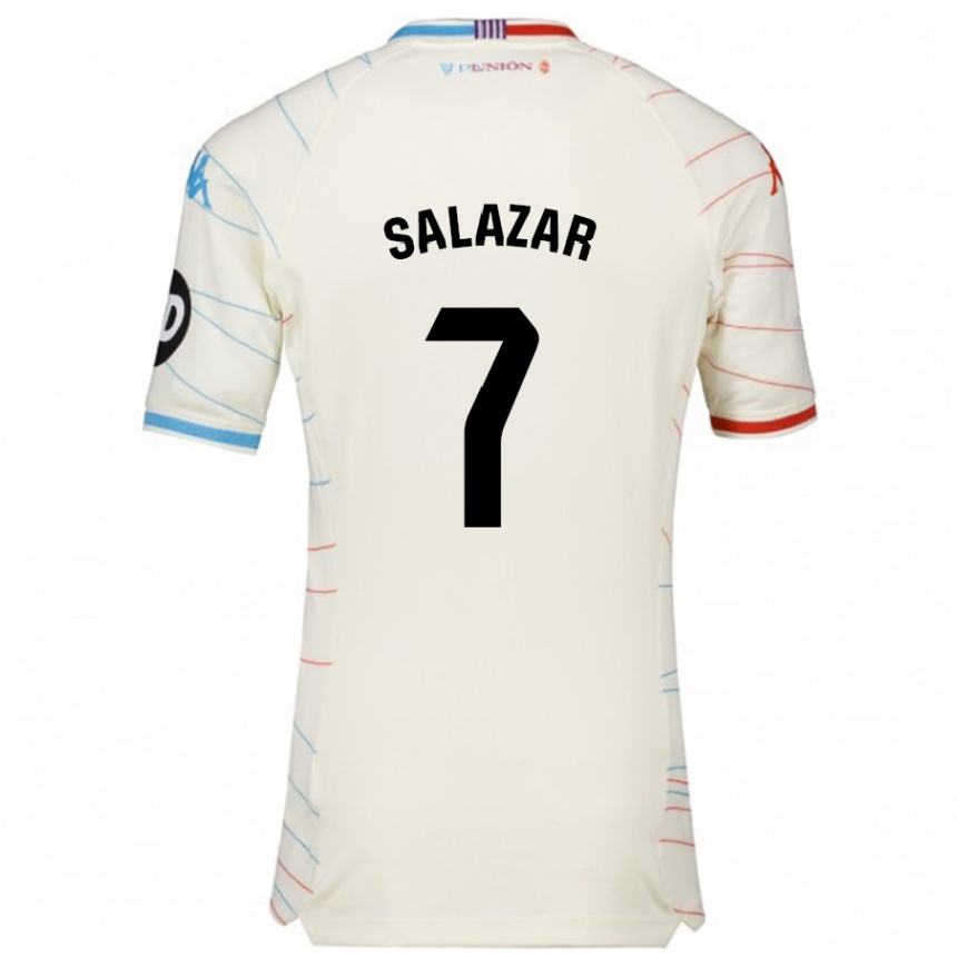 Enfant Football Maillot Israel Salazar #7 Blanc Rouge Bleu Tenues Extérieur 2024/25 Canada