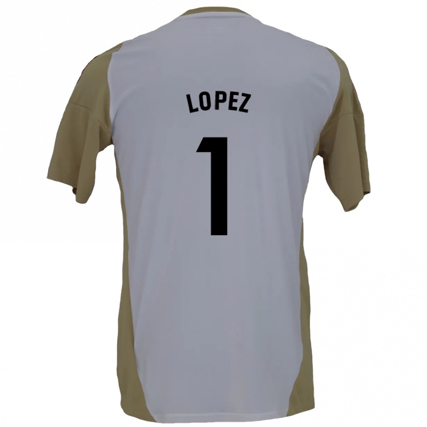 Enfant Football Maillot Luis López #1 Marron Blanc Tenues Extérieur 2024/25 Canada