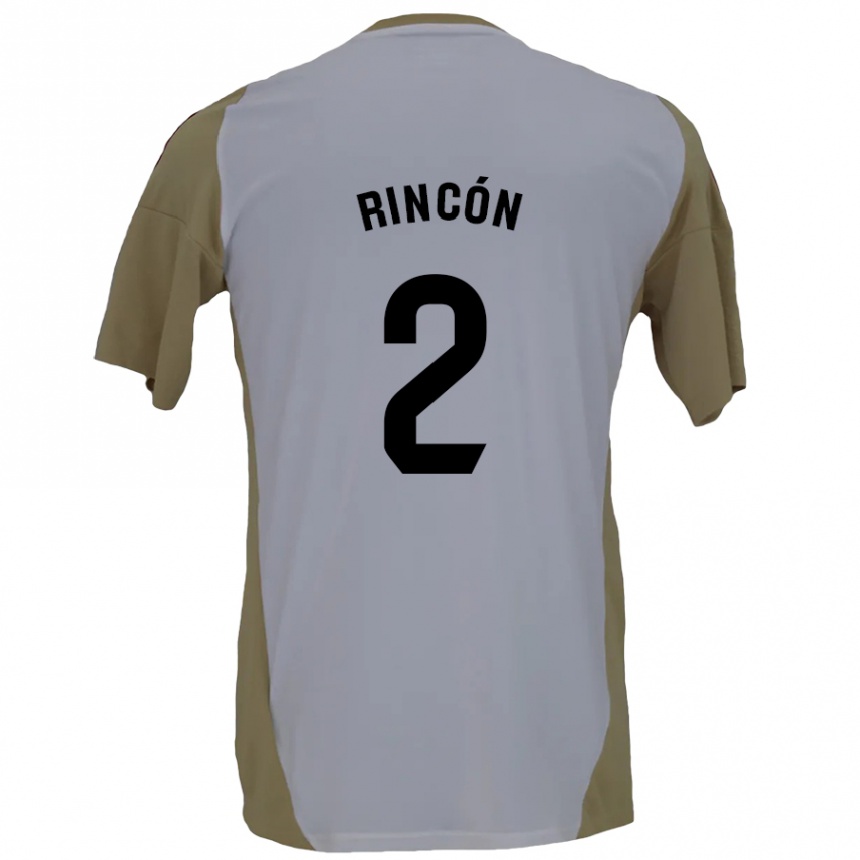 Enfant Football Maillot Hugo Rincón #2 Marron Blanc Tenues Extérieur 2024/25 Canada